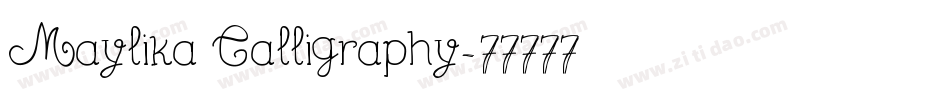 Maylika Calligraphy字体转换